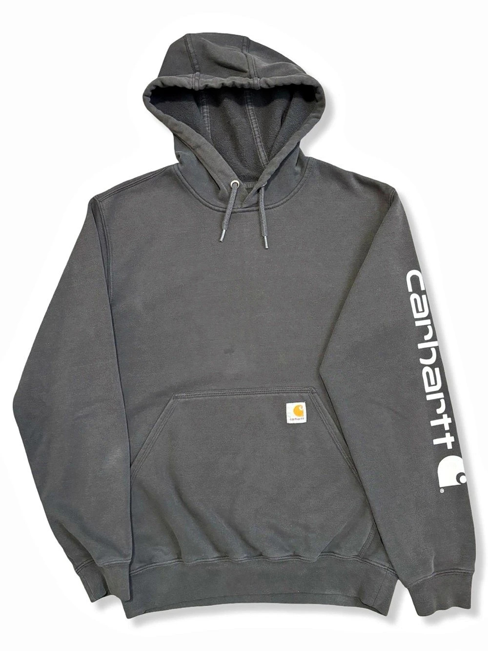 Carhartt Midweight Logo Sleeve Hooded Sweatshirt Black Small